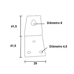 Suporte em "L" para pendurar armários.  Unidade: PEÇA Acabamento: Zincado Observação: Reforçado