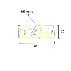 Guia para porta ou janela de correr.  Unidade: PEÇA Dimensional: 11mm Acabamento: Inox