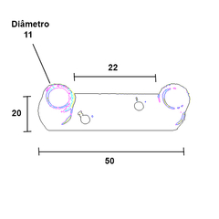 Guia para porta ou janela de correr.  Unidade: PEÇA Dimensional: 11mm diâmetro Acabamento: Zincado amarelo