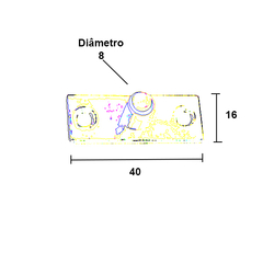 Guia para porta ou janela de correr.  Unidade: PEÇA Dimensional: 8mm diâmetro Acabamento: Zincado amarelo