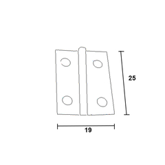 Dobradiça pino fixo, em inox.  Unidade: PEÇA Dimensional: 1", 1.1/2", 2", 2.1/2" Acabamento: Inox Observação: Pino fixo