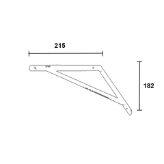 Mão francesa ou suporte para prateleiras, em aço inox.  Unidade: PEÇA Acabamento: Inox Polido Observação: Suporte reforçado em aço inox. Acompanha ventosas, buchas e parafusos em inox. Opções: 190x220mm OU 240x280mm