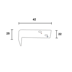 Limitador para janela pantográfica.  Dimensional: 30mm, 40mm OU 45mm Acabamento: Zincado amarelo