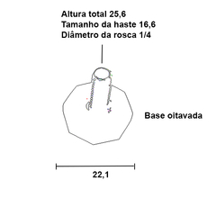 Sapata para tubo ou móvel.  Unidade: CENTO Acabamento: Preto