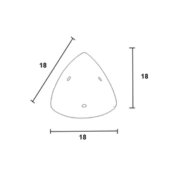 Cantoneira para acabamento.  Unidade: PEÇA Dimensional: Pequena Acabamentos: Latonado, Ouro Velho OU Niquelado Observação: Fixação com balmases