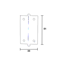 Dobradiça pino solto.  Unidade: PEÇA Dimensional: 2" OU 2.1/2" Acabamento: Bicromatizado Observação: Pino solto