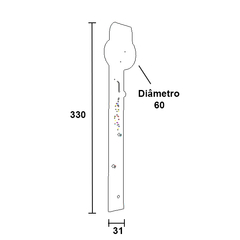 Roldana para portão.  Dimensional: 60mm Acabamento: Zincado Claro Observação: Fixa perfil quadrado, com rolamento