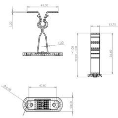 Fixador para portas.  Unidade: PEÇA Acabamento: Inox Polido Observação: Rodapé