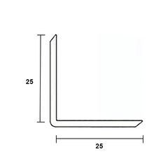 Cantoneira plástica, para acabamento.  Unidade: BARRA Dimensional: 25x25mm Acabamento: Plástico Branco Observações: - Barras de 3 metros - DEVIDO AO TAMANHO ESTE PRODUTO NÃO PODE SER ENVIADO PELOS CORREIOS. RETIRADA SOMENTE NA LOJA FÍSICA.