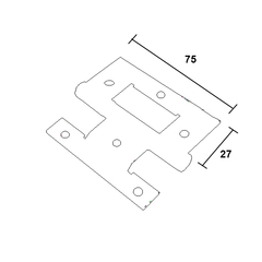 Dobradiça para portas modulares. Unidade: PEÇA Acabamento: Cromado OU Preto Observação: Reta