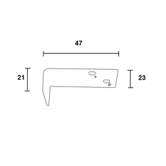 Limitador para janela pantográfica.  Dimensional: 30mm, 40mm OU 45mm Acabamento: Zincado amarelo