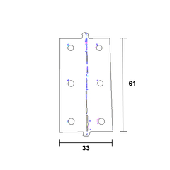 Dobradiça pino solto.  Unidade: PEÇA Dimensional: 2" OU 2.1/2" Acabamento: Niquelado Observação: Pino solto