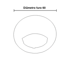 Guia cabos ou passa fio.  Unidade: PEÇA Dimensional: 59mm Acabamento: Branco, Cinza, Castanho, Marfim, Marrom OU Preto