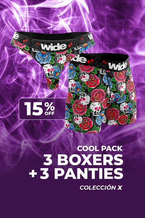 3 BOXERS + 3 PANTIES 15% off! | Colección X