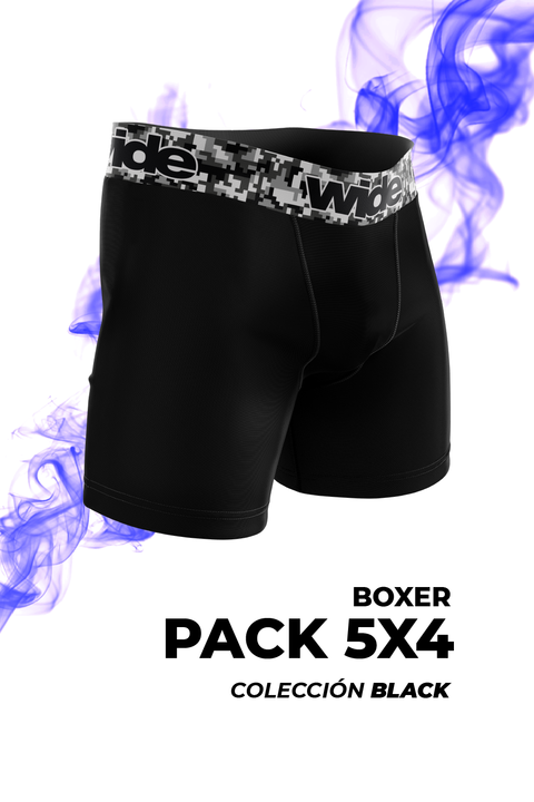 Boxer Black Pack 5x4 | [Colección Black]
