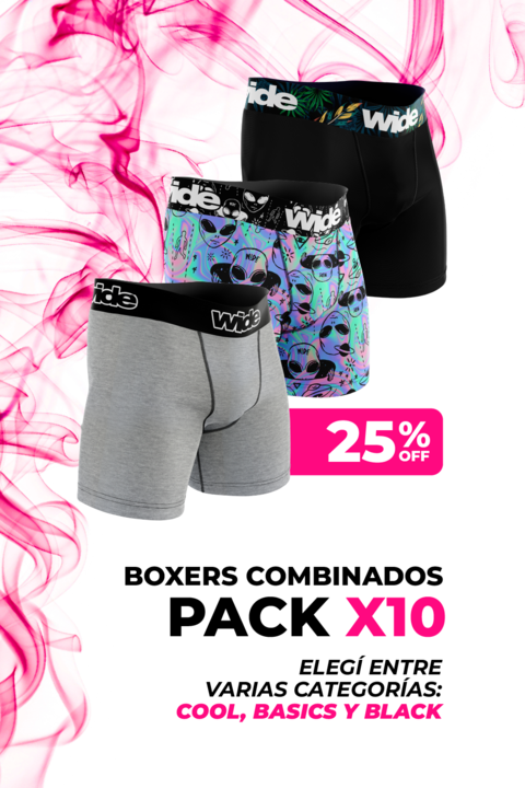 Mixed Boxers x10 | Cool / Black / Basic - comprar online