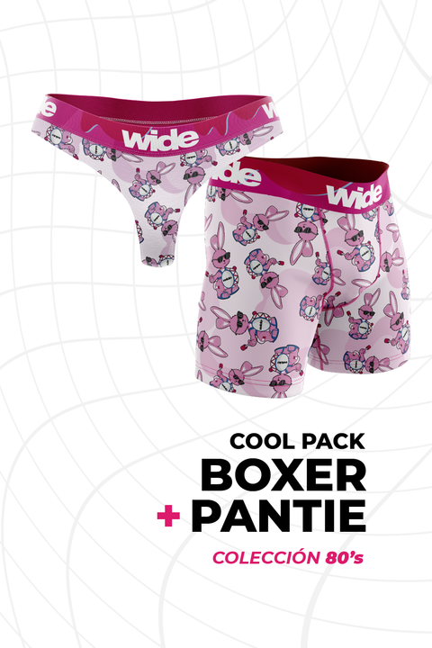 1 BOXER + 1 PANTIE | Colección 80s | Precio x Últimas unidades!