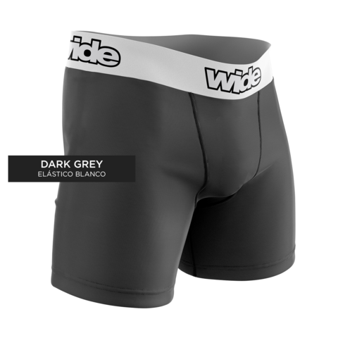 Basic Boxer Dark Grey - Elástico Blanco