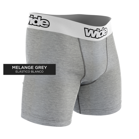 Basic Boxer Melange Grey - Elástico Blanco