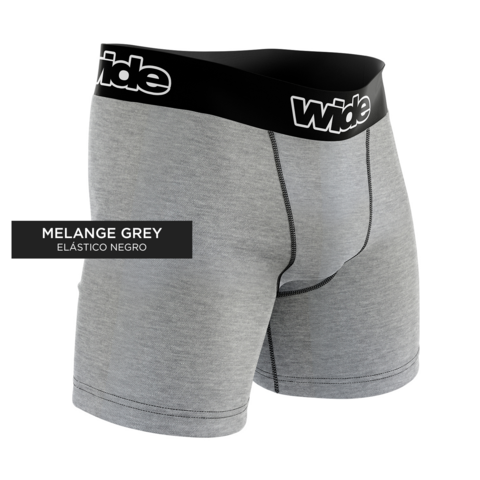 Basic Boxer Melange Grey - Elástico negro