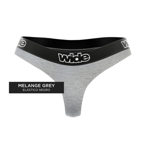 Pantie New Basic Melange Grey | Elástico Negro (Colaless)