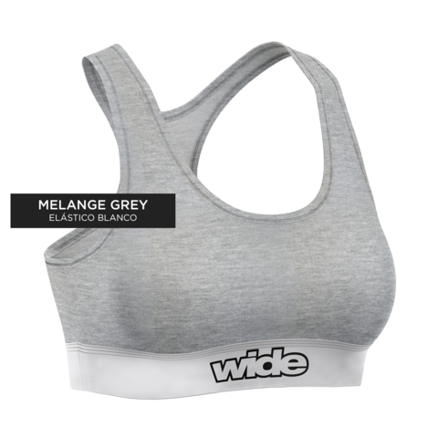 Top New Basic Melange Grey | Elástico Blanco