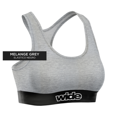 Top New Basic Melange Grey | Elástico Negro
