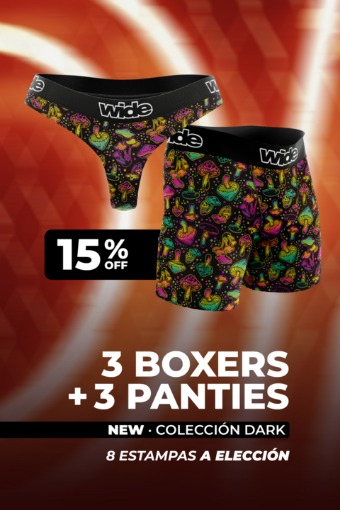 3 BOXERS + 3 PANTIES 15% off! | Nueva Colección Dark