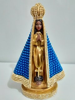 Nossa Senhora Aparecida com pérolas - 22cm