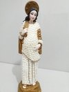 Nossa Senhora Grávida com auréola - 30 cm - Pérola Bege