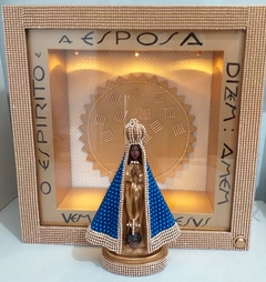 Nicho Iluminado Nossa Senhora Aparecida com imagem - Quadro Oratório - Mandaluhz - Artigos de Luxo