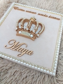 Livro do Bebê Luxo - Coroa Imperial 3d - Veludo - comprar online