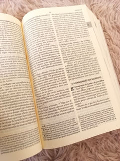 BÍBLIA DECORADA MATELASSÉ BEGE - BRASÃO LUXO - CATÓLICA EDITORA PAULUS - Mandaluhz - Artigos de Luxo