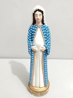 Nossa Senhora Grávida com pérolas - 22 cm
