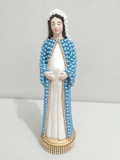 Nossa Senhora Grávida com pérolas - 22 cm - comprar online