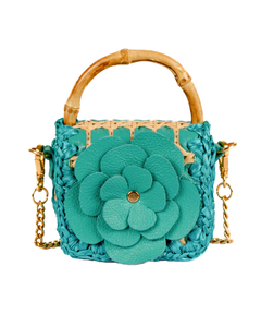 BOLSA BABY FLOWER TURQUESA