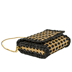 BOLSA CLUTCH SIENA GLITTER BLACK - comprar online