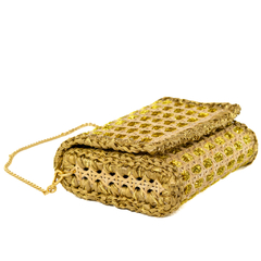 BOLSA CLUTCH SIENA GLITTER GOLD - comprar online