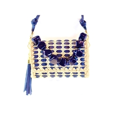 BOLSA CLUTCH SIENA LEATHER DARK BLUE - comprar online