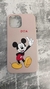 Case Simil Cuero Texto + Impresion Mickey