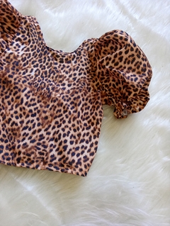 Cropped Bruna animal print