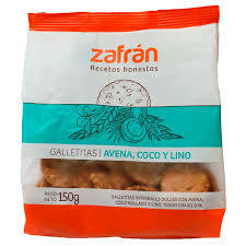 Galletitas Zafrán avena, coco y lino 150g