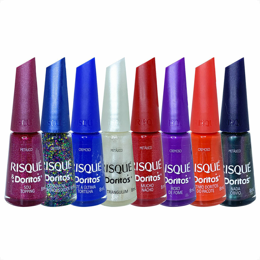 Esmalte Risqué & Doritos Coleção Com 8 Cores