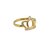 Anillo Motivo Corona - Oro 18k - Engarces Cubic Circonio