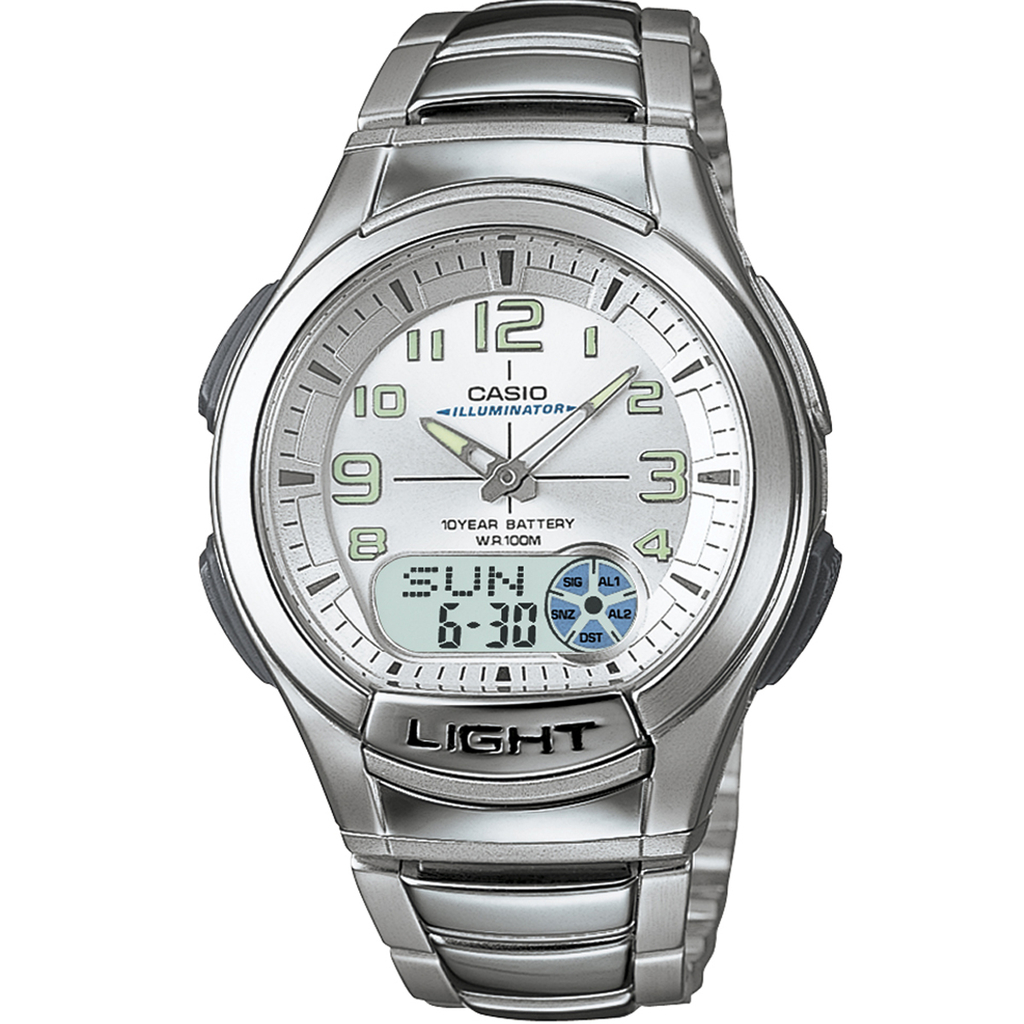 Reloj Casio Hombre Digital De Acero 100 Metros Ae-1100wd