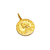 Medalla Signo del Zodíaco - Aries - Plaqué Oro 21k - 22mm