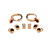 Aros Dalia - Set Charms Crystal - Plaqué Rosé 21K en internet