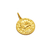 Medalla Signo del Zodíaco - Capricornio - Plaqué Oro 21k - 22mm