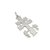 Cruz De Caravaca Doble Faz - Plata 925 Blanca - 40mm - comprar online