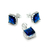 Conjunto Aros y Dije Crystal Majestic Blue en internet